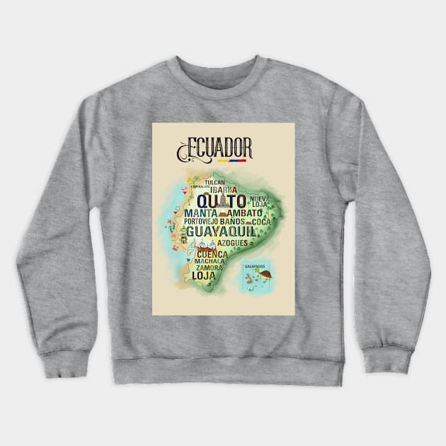 ECUADOR Crewneck Sweatshirt by RebecaZum